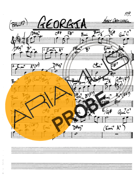 The Real Book of Jazz Georgia score for Alt-Saxophon