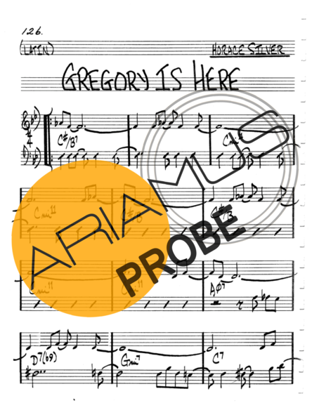 The Real Book of Jazz Gregory Is Here score for Mundharmonica