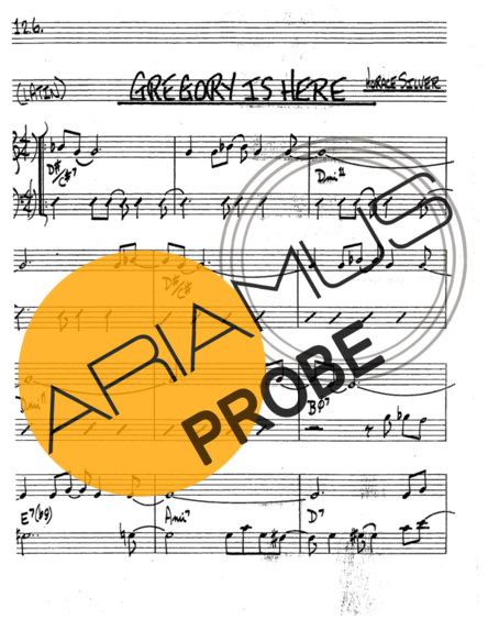 The Real Book of Jazz Gregory Is Here score for Tenor-Saxophon Sopran (Bb)