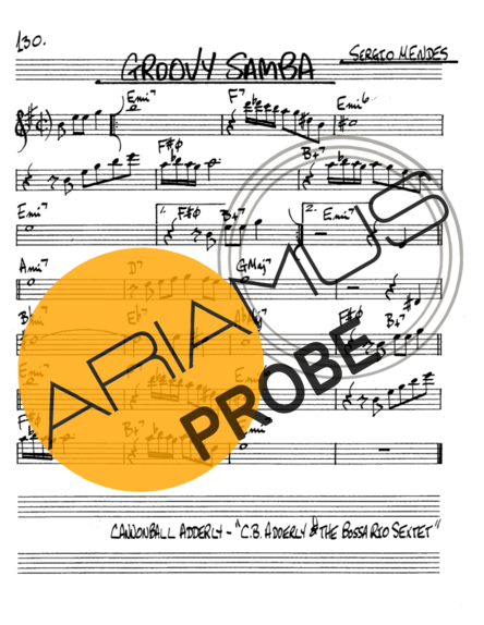 The Real Book of Jazz Groovy Samba score for Alt-Saxophon