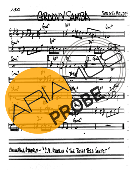 The Real Book of Jazz Groovy Samba score for Mundharmonica