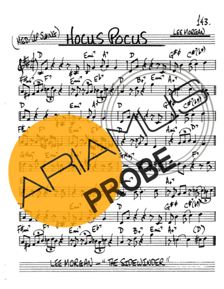 The Real Book of Jazz Hocus Pocus score for Alt-Saxophon
