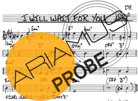 The Real Book of Jazz I Will Wait For You score for Tenor-Saxophon Sopran (Bb)