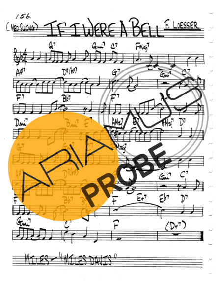The Real Book of Jazz If I Were A Bell score for Keys