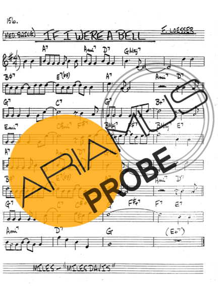 The Real Book of Jazz If I Were A Bell score for Tenor-Saxophon Sopran (Bb)