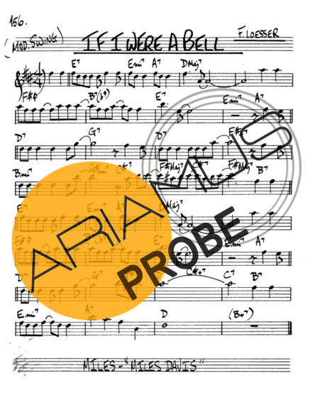 The Real Book of Jazz If I Were a Bell score for Alt-Saxophon