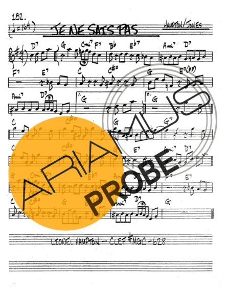 The Real Book of Jazz Je Ne Sais Pas score for Trompete