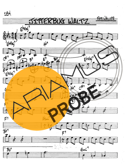 The Real Book of Jazz Jitterbug Waltz score for Trompete