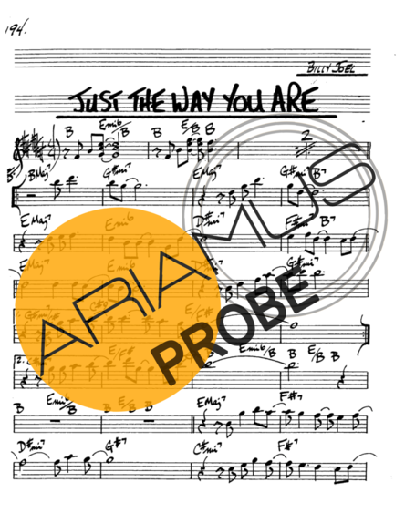 The Real Book of Jazz Just The Way You Are score for Alt-Saxophon