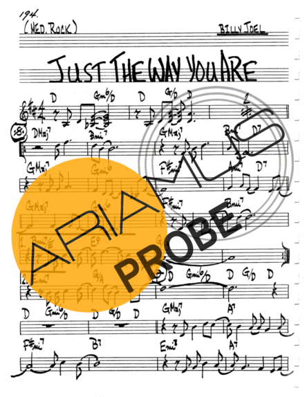 The Real Book of Jazz Just The Way You Are score for Keys