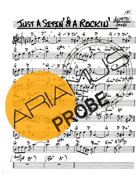 The Real Book of Jazz Just a Sitin and a Rockin score for Alt-Saxophon