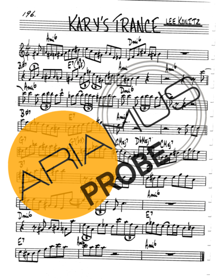 The Real Book of Jazz Karys Trance score for Klarinette (C)