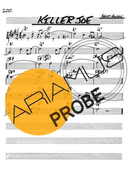 The Real Book of Jazz Killer Joe score for Alt-Saxophon
