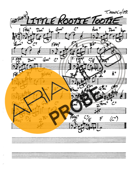 The Real Book of Jazz Little Rootie Tootie score for Alt-Saxophon