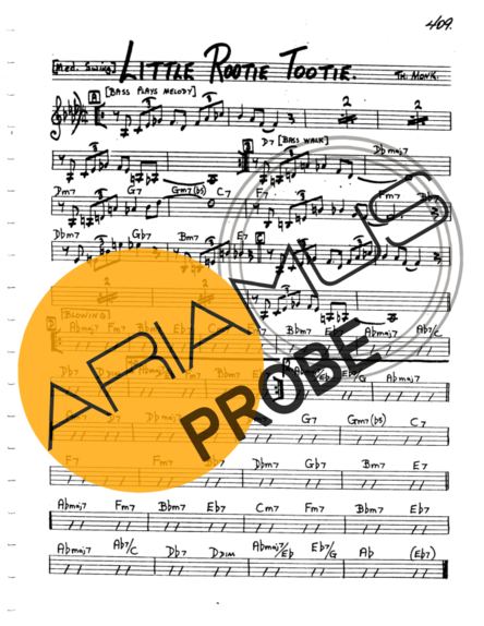 The Real Book of Jazz Little Rootie Tootie score for Geigen