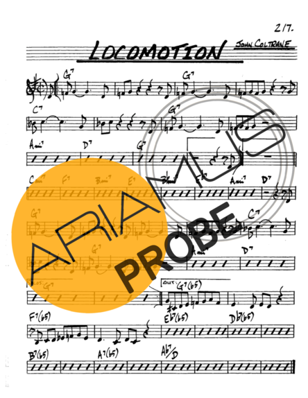 The Real Book of Jazz Locomotion score for Alt-Saxophon