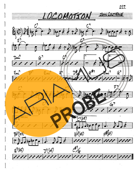 The Real Book of Jazz Locomotion score for Trompete