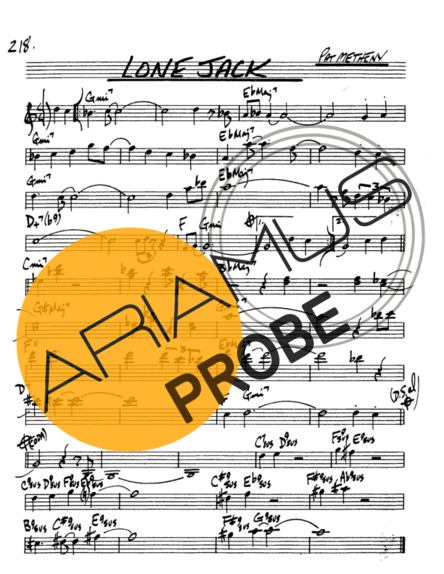 The Real Book of Jazz Lone Jack score for Alt-Saxophon