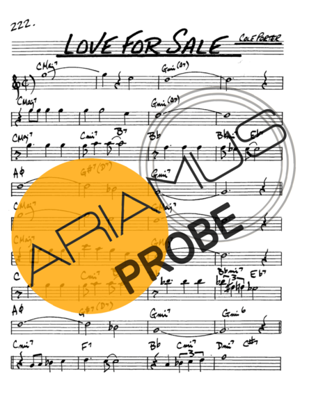 The Real Book of Jazz Love For Sale score for Alt-Saxophon