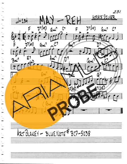 The Real Book of Jazz May Reh score for Keys