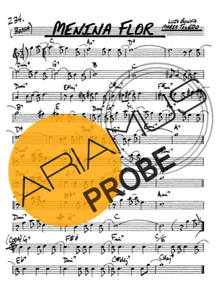 The Real Book of Jazz Menina Flor score for Alt-Saxophon