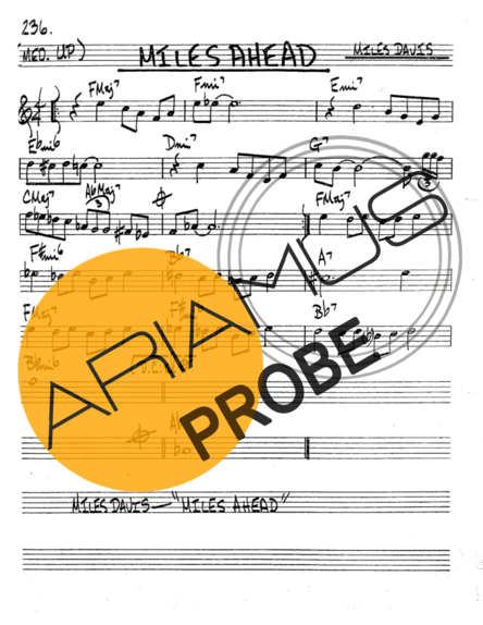 The Real Book of Jazz Miles Ahead score for Tenor-Saxophon Sopran (Bb)