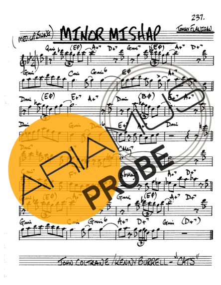 The Real Book of Jazz Minor Mishap score for Alt-Saxophon