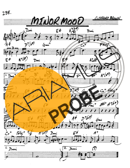The Real Book of Jazz Minor Mood score for Alt-Saxophon