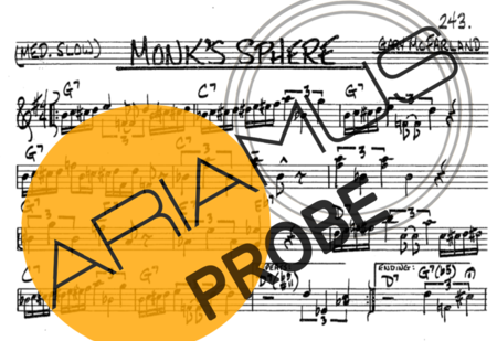 The Real Book of Jazz Monks Sphere score for Trompete