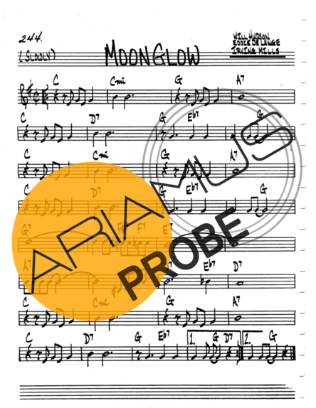 The Real Book of Jazz Moon Glow score for Geigen