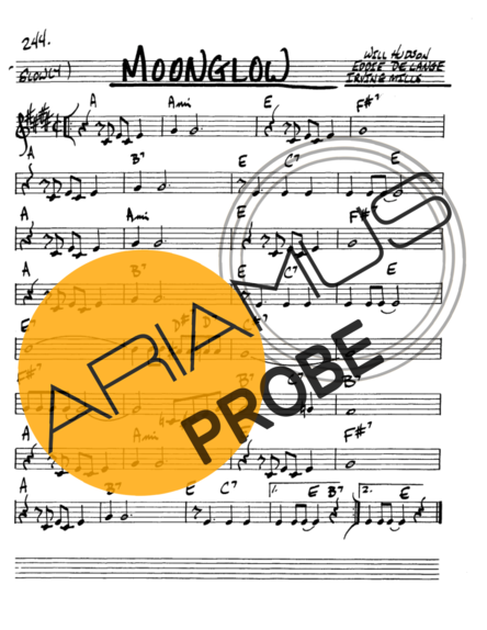 The Real Book of Jazz Moonglow score for Alt-Saxophon