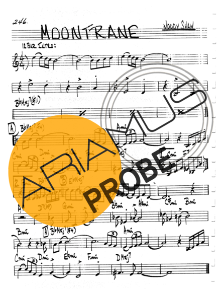 The Real Book of Jazz Moontrane score for Geigen