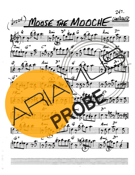 The Real Book of Jazz Moose The Mooche score for Alt-Saxophon