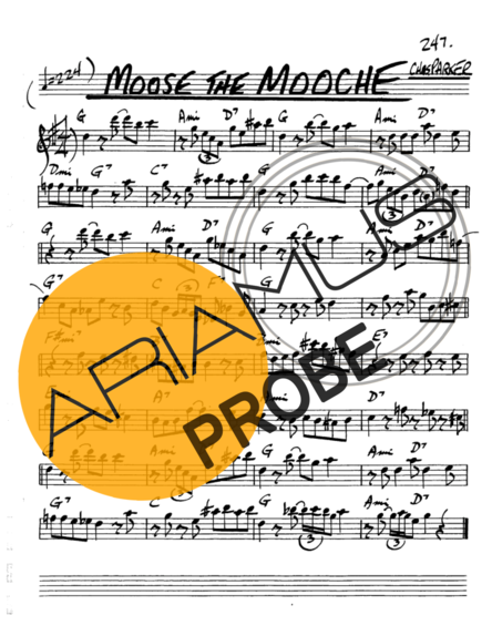 The Real Book of Jazz Moose The Mooche score for Alt-Saxophon