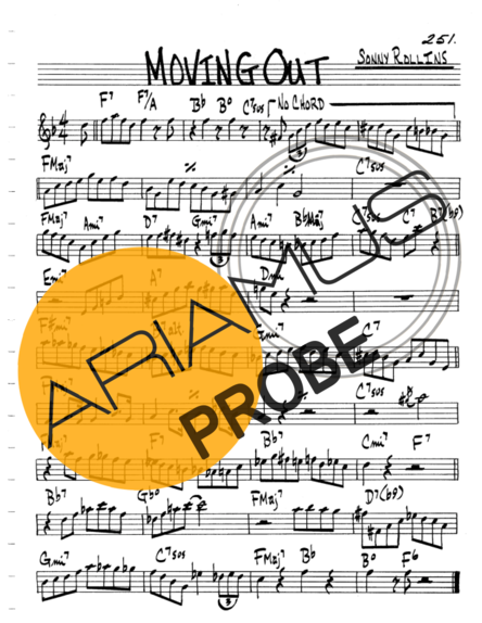 The Real Book of Jazz Moving Out score for Keys