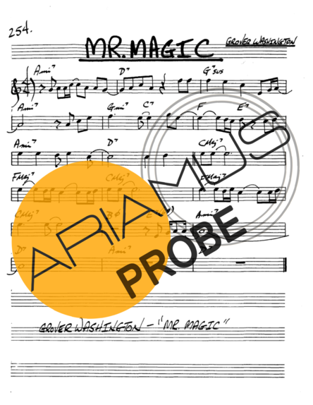 The Real Book of Jazz Mr Magic score for Alt-Saxophon