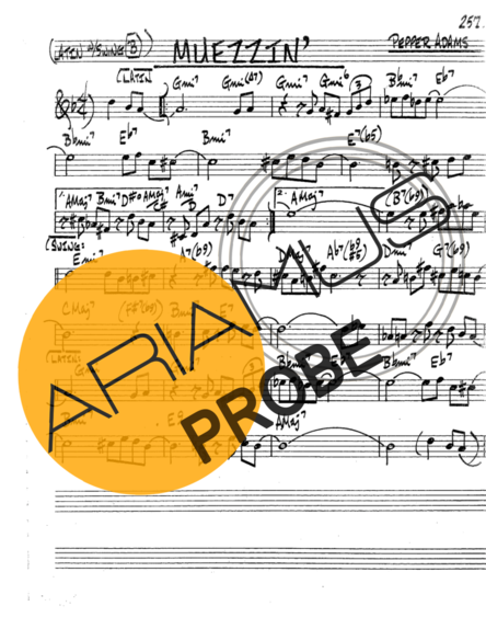 The Real Book of Jazz Muezzin score for Tenor-Saxophon Sopran (Bb)