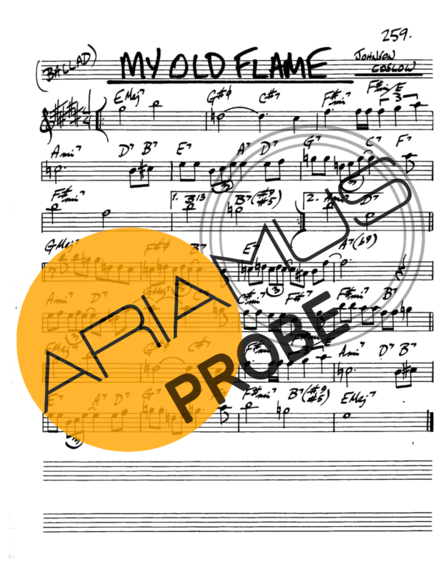 The Real Book of Jazz My Old Flame score for Alt-Saxophon