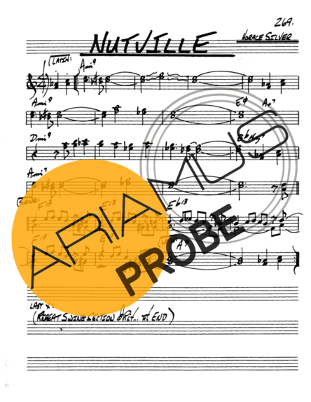 The Real Book of Jazz Nutville score for Alt-Saxophon