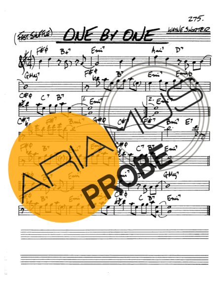The Real Book of Jazz One By One score for Alt-Saxophon