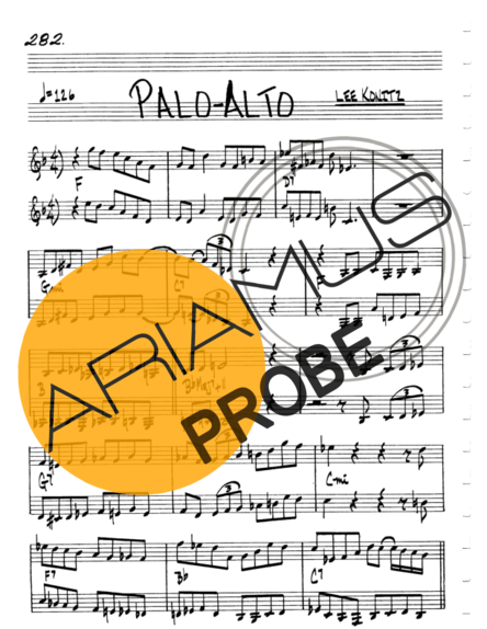 The Real Book of Jazz Palo Alto score for Geigen