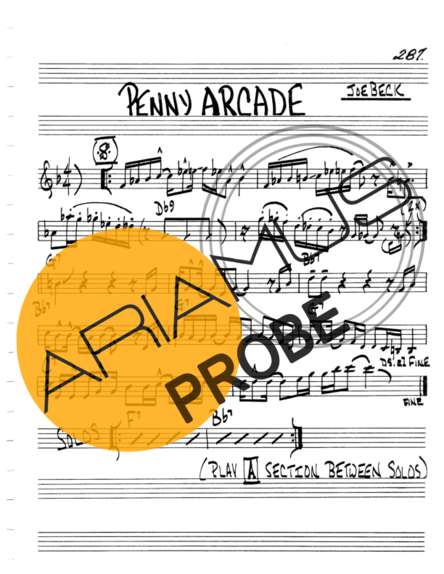 The Real Book of Jazz Penny Arcade score for Geigen