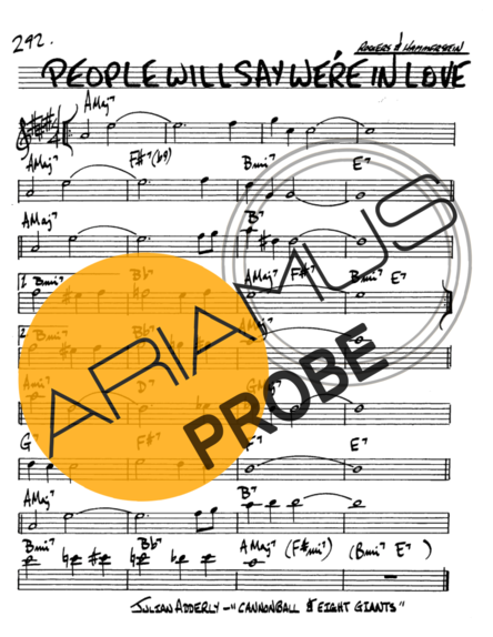 The Real Book of Jazz People Will Say We Are In Love score for Alt-Saxophon