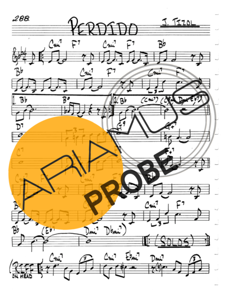 The Real Book of Jazz Perdido score for Klarinette (C)