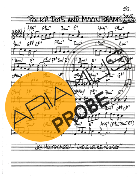 The Real Book of Jazz Polka Dots And Moonbeams score for Tenor-Saxophon Sopran (Bb)