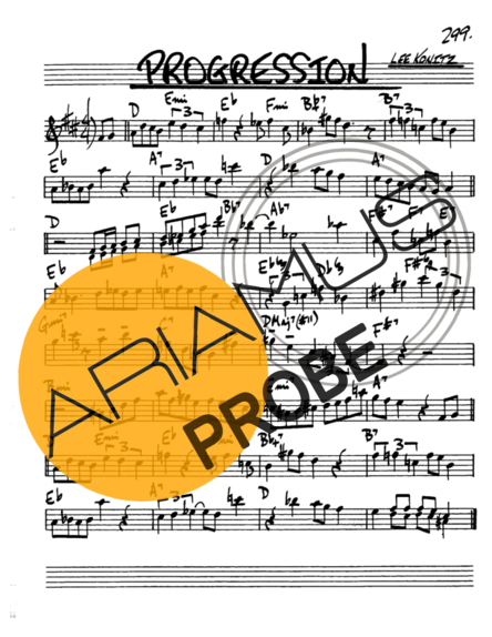 The Real Book of Jazz Progression score for Alt-Saxophon