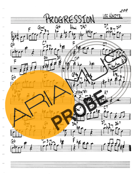 The Real Book of Jazz Progression score for Klarinette (C)