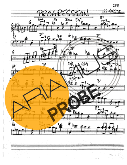 The Real Book of Jazz Progression score for Trompete