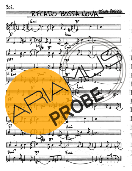 The Real Book of Jazz Recado Bossa Nova score for Trompete
