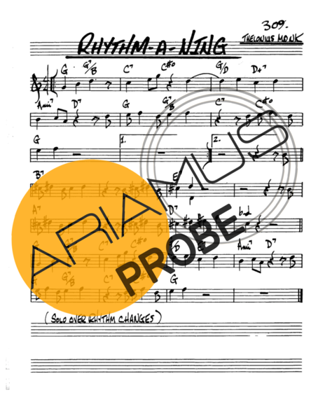 The Real Book of Jazz Rhythm A Ning score for Alt-Saxophon